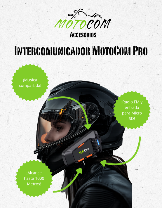 Intercomunicador MotoCom Pro Mesh